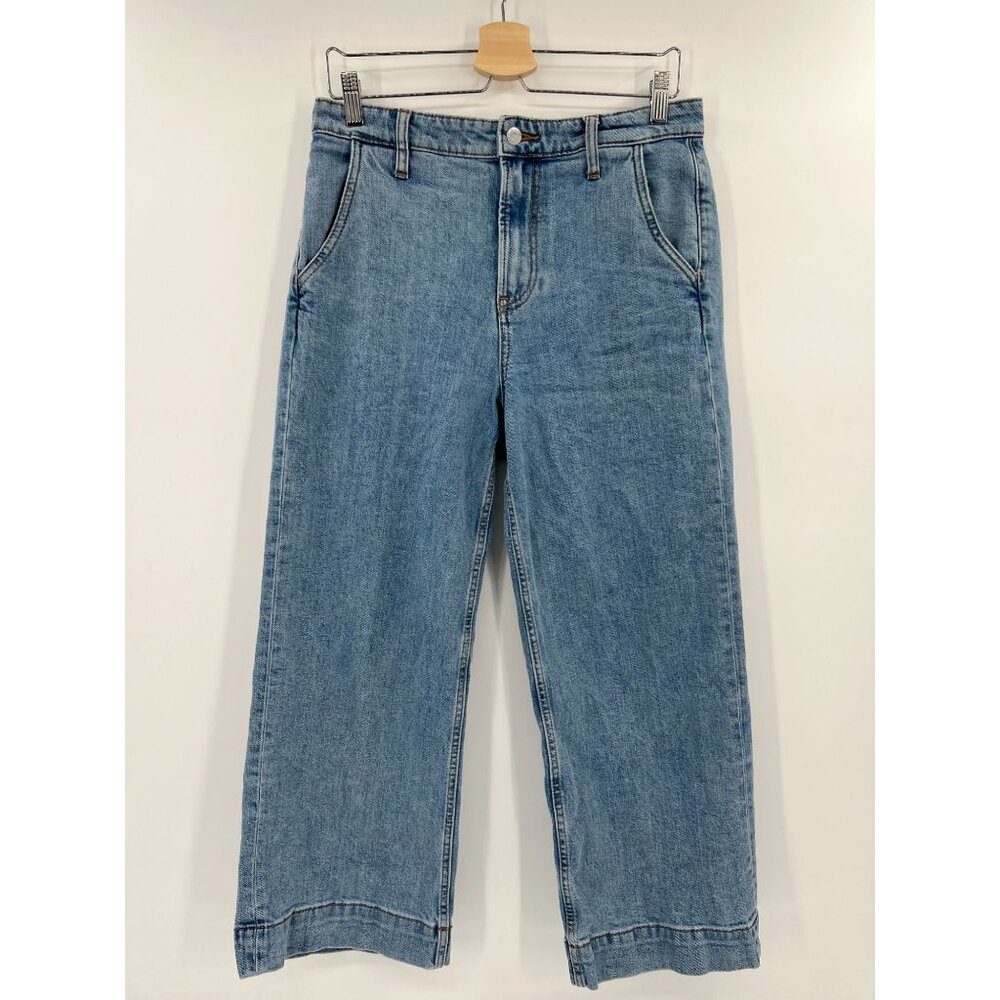 Everlane Women's Size 30 Wide Leg Light Wash Ankle Cropped Jeans